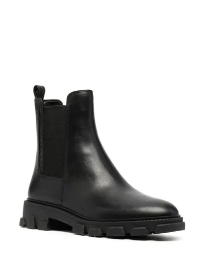 Shop Michael Michael Kors Ridley Leather Ankle Boots In Black