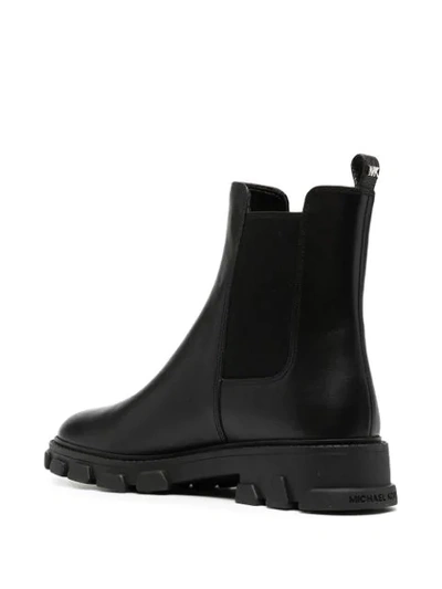 Shop Michael Michael Kors Ridley Leather Ankle Boots In Black