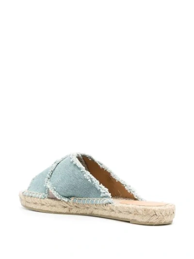 Shop Castaã±er Palmera Crossover-straps Sandals In Blue