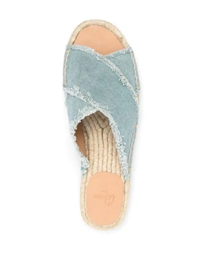 Shop Castaã±er Palmera Crossover-straps Sandals In Blue