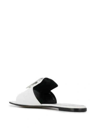 Shop Givenchy 4g Plaque Sandals In White