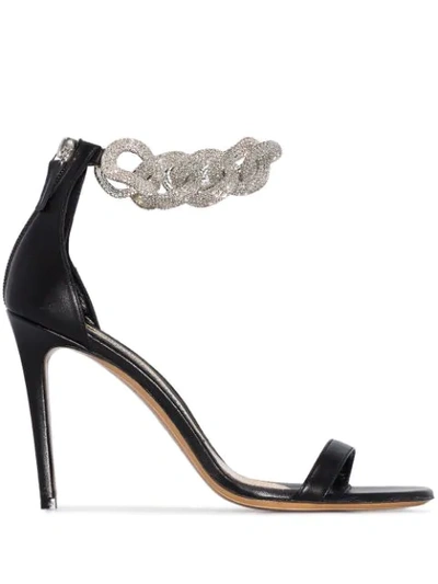 Shop Alexandre Vauthier Elsa Embellished Strap Sandals In Black