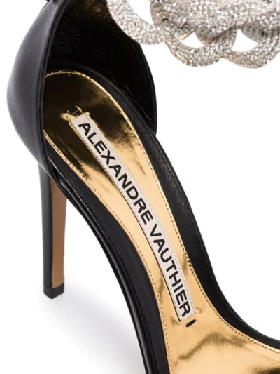 Shop Alexandre Vauthier Elsa Embellished Strap Sandals In Black