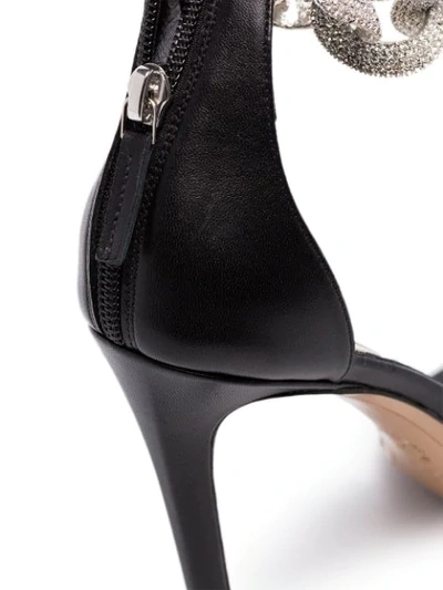 Shop Alexandre Vauthier Elsa Embellished Strap Sandals In Black