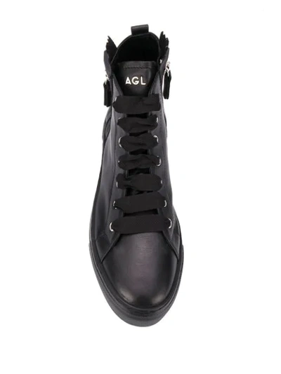 Shop Agl Attilio Giusti Leombruni Platform Hi-top Sneakers In Black