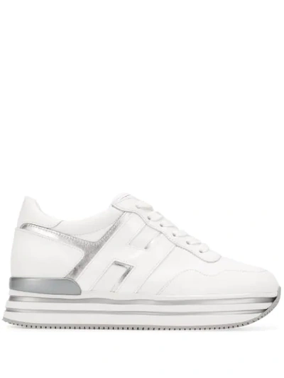 Shop Hogan H222 Platform Sneakers In White