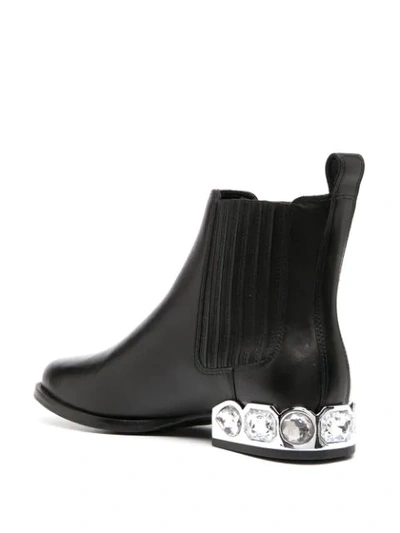 Shop Sophia Webster Crystal-embellished Ankle Boots In Black