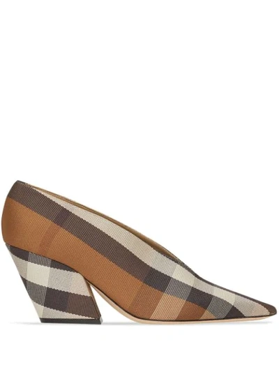 Burberry Women's Brierfield Check Pointed Toe Pumps In Beige | ModeSens