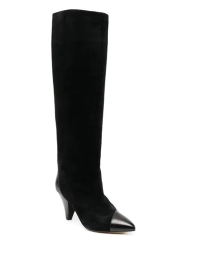 Shop Isabel Marant Pointed-toe Knee-high Boots In Black