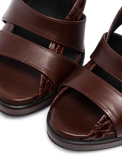 Shop Chloé Platform 90mm Sandals In Brown