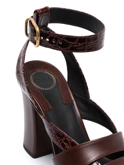 Shop Chloé Platform 90mm Sandals In Brown