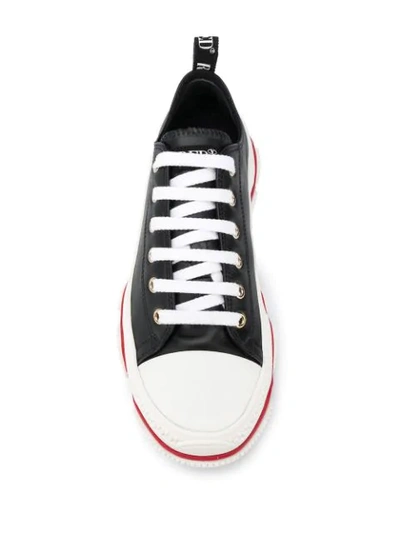 Shop Red Valentino Glam Run Low-top Sneakers In Black