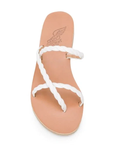 Shop Ancient Greek Sandals Mahi Braided Strappy Sandals In White