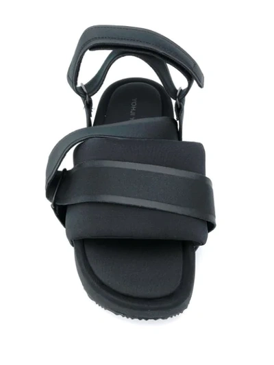 Shop Y-3 Chunky-platform Sandals In Black