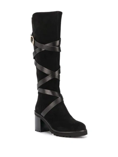 Shop Steffen Schraut Buckled Chunky-heel Boots In Black
