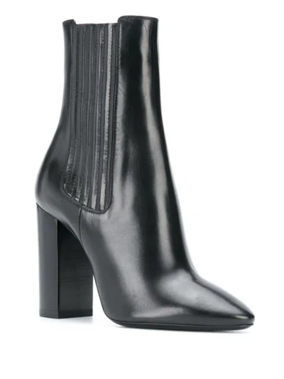 Shop Saint Laurent Theo Chelsea Boots In Black