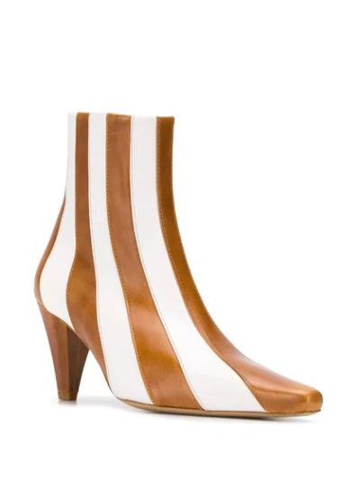 Shop Kalda Lio Striped Ankle Boots In Brown