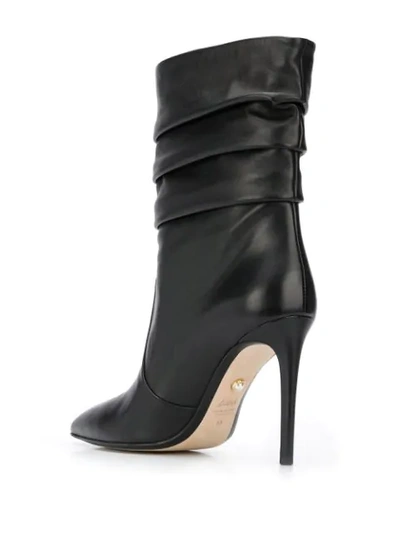 Shop Alevì Pointed-toe Layered Boots In Black