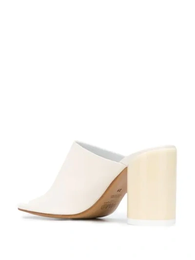 Shop Mm6 Maison Margiela Chunky-heel Sandals In White