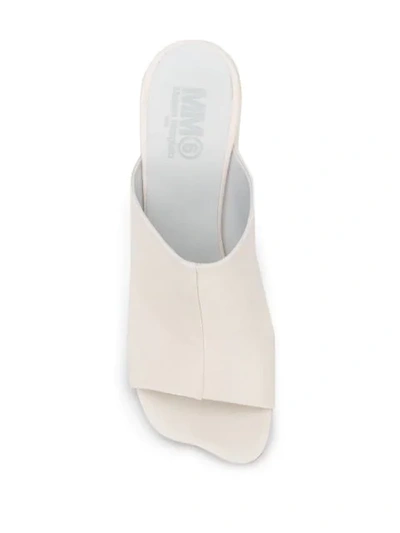 Shop Mm6 Maison Margiela Chunky-heel Sandals In White