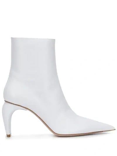 Shop Misbhv Sculpted Heel Ankle Boots In White