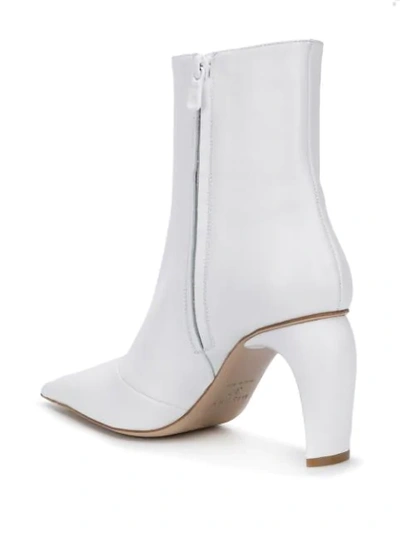 Shop Misbhv Sculpted Heel Ankle Boots In White