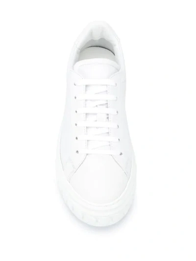 Shop Casadei Off-road Chunky Low-top Sneakers In White