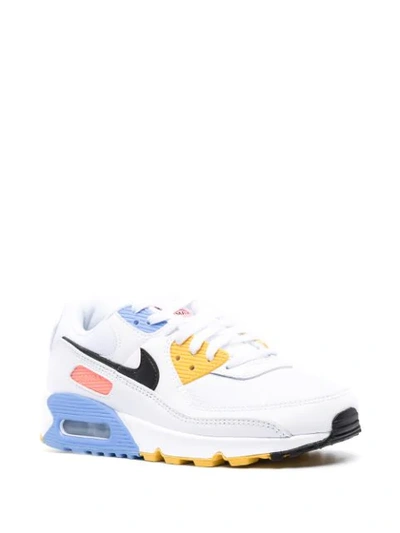 Shop Nike Air Max 90 Colour Block Sneakers In White
