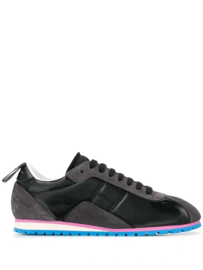 Shop Mm6 Maison Margiela Contrast Sole Sneakers In Black