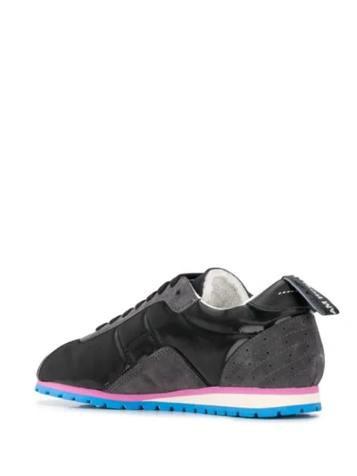 Shop Mm6 Maison Margiela Contrast Sole Sneakers In Black