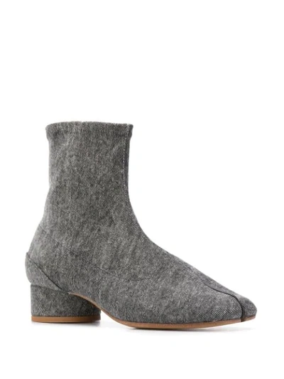 Shop Maison Margiela Tabi Sock Boots In Grey