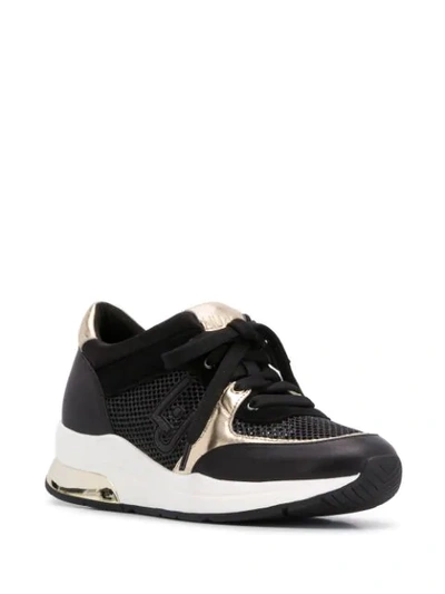 Shop Liu •jo Mesh Panelled Sneakers In Black