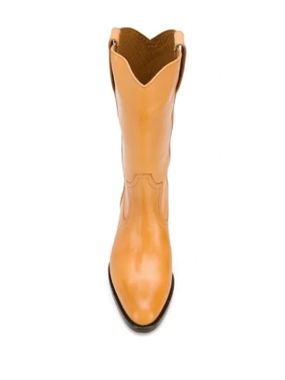 Shop Isabel Marant Danta Cone-heel Boots In Neutrals