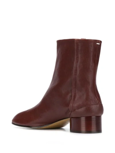 Shop Maison Margiela Tabi Ankle Boots In Red