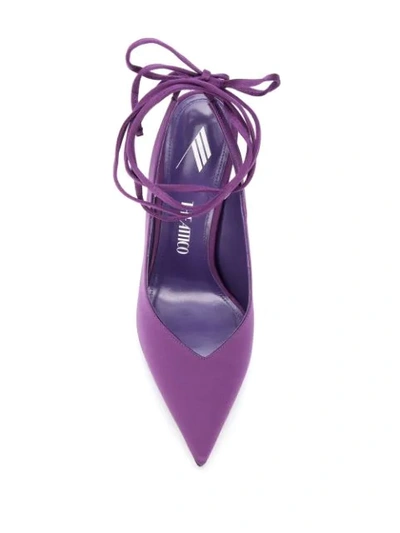 Shop Attico Wrap-around Ankle Strap Pumps In Purple
