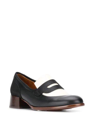 Shop Chie Mihara Sabas Two-tone Loafers In Black