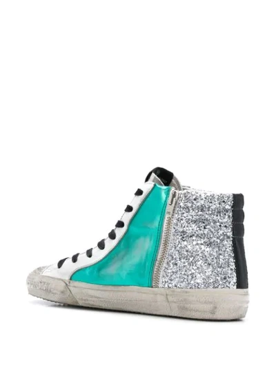 Shop Golden Goose Slide High-top Sneakers In White