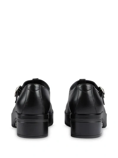 Shop Gucci Block-heel Mary Jane Pumps In Black