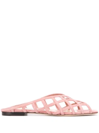 Shop Jimmy Choo Sai Flat Sandals In Pink