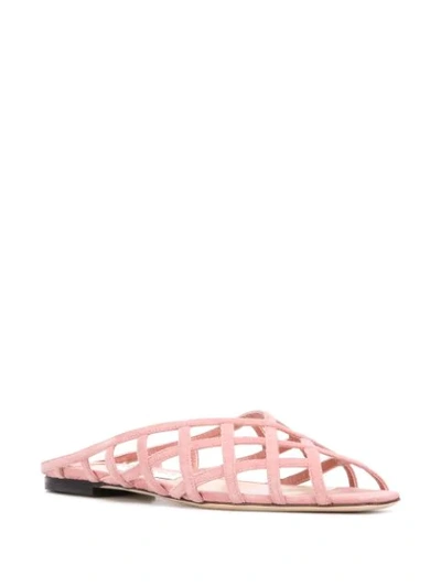 Shop Jimmy Choo Sai Flat Sandals In Pink