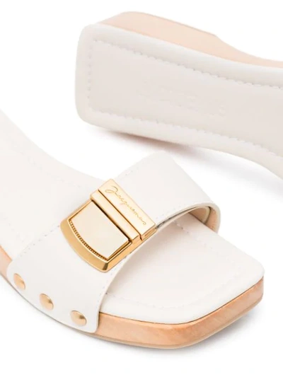 Shop Jacquemus Les Tatanes 15mm Clog Sandals In White