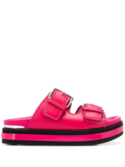 Shop Alexander Mcqueen Trompe L'oeil Platform Sandals In Pink