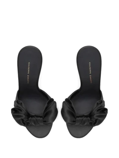 Shop Giuseppe Zanotti Hanna 105mm Bow Mules In Black