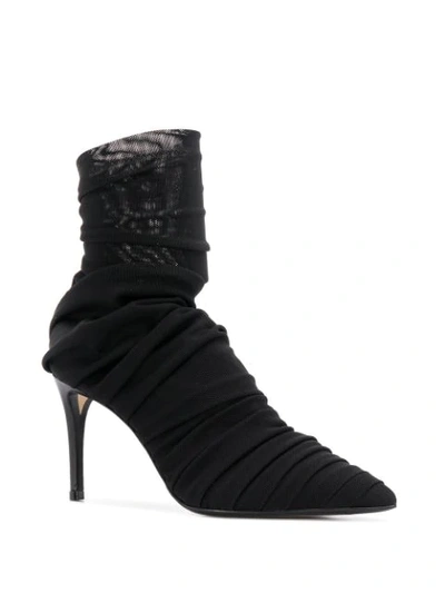 Shop Alevì Mesh Sock Boots In Black