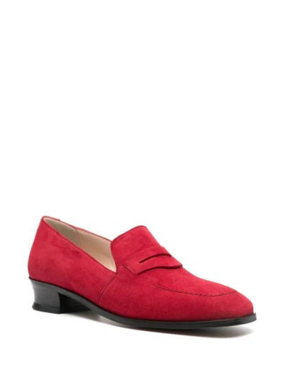 Shop Alexa Chung Low-heel Loafers In Red