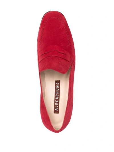 Shop Alexa Chung Low-heel Loafers In Red