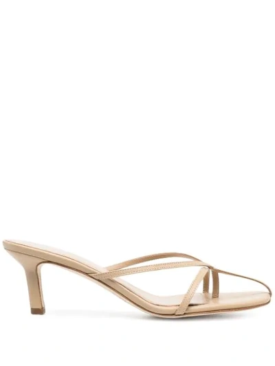 Shop Elleme Etoile Toe-strap Leather Sandals In Neutrals