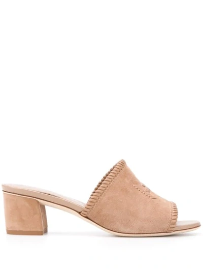 Tod's Logo Embroidered 55mm Sandals In Brown