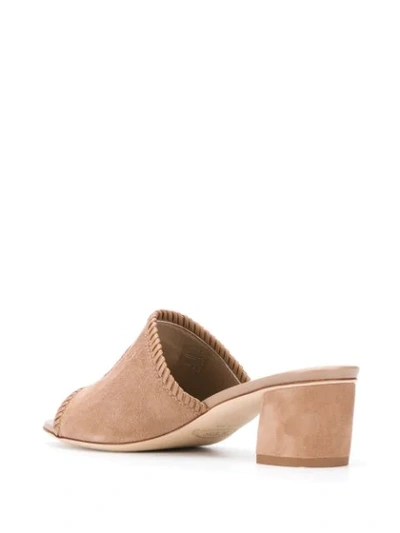 Tod's Logo Embroidered 55mm Sandals In Brown