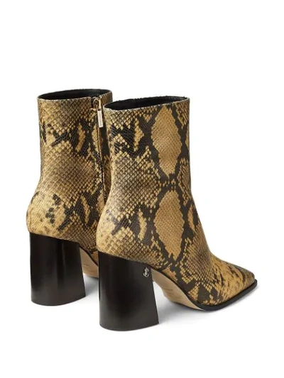 Shop Jimmy Choo Bryelle 85mm Ankle Boots In Yellow
